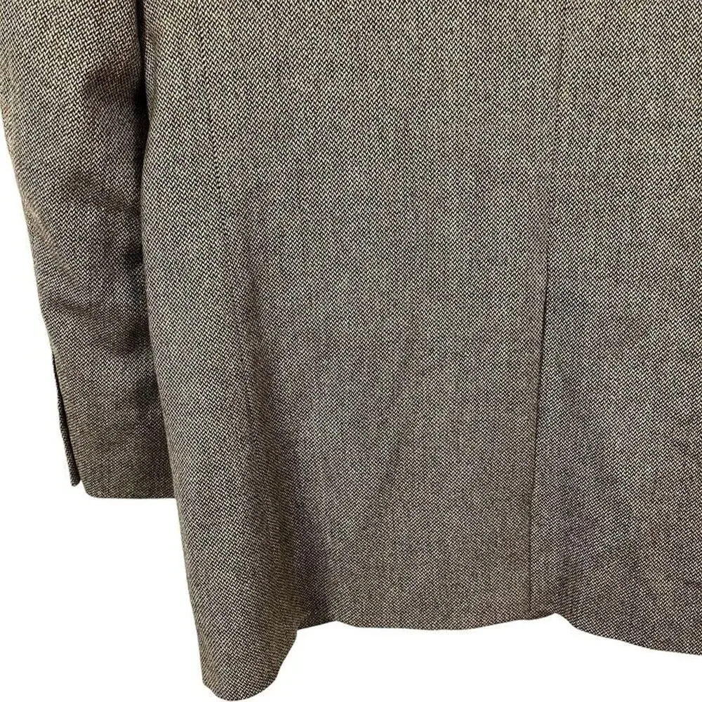 Club Room Mens Brown Beige Woven Suit Jacket Blazer Wool Cashmere sz 42 L